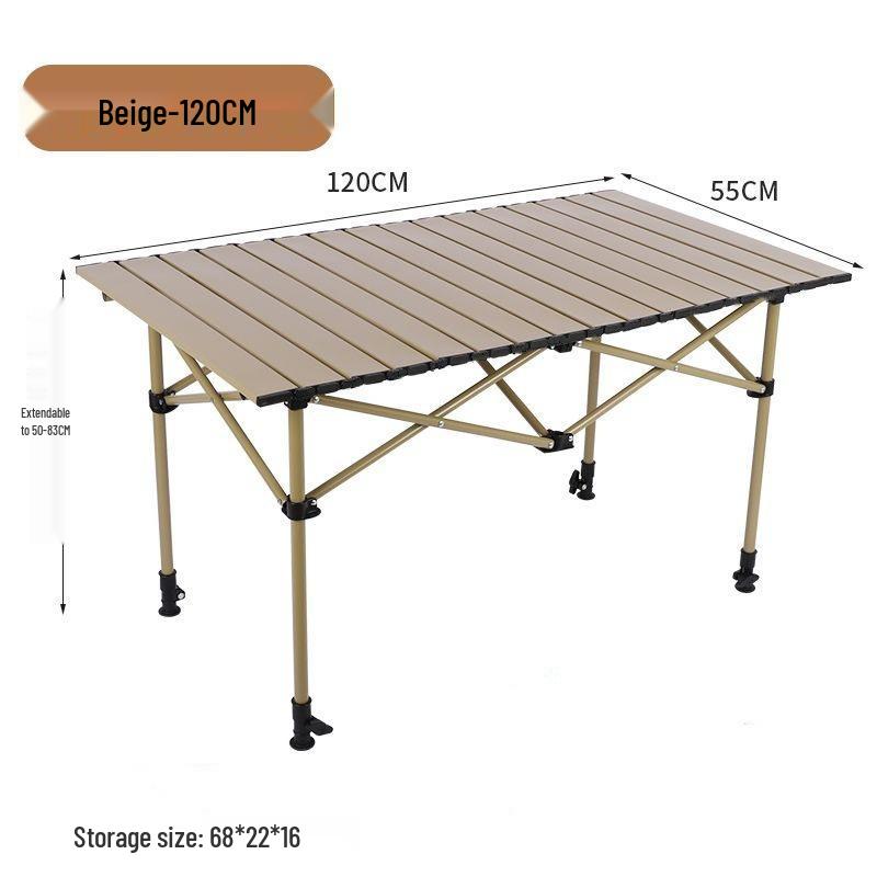 Height-Adjustable Portable Outdoor Picnic Table and Chair Set