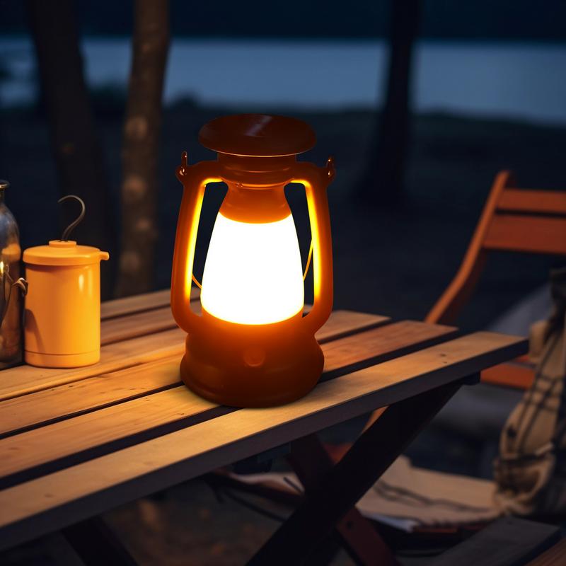 Solar Lantern Outdoor Brightness Adjustable Lanterns Rechargeable Light Solar Powered Lamp Backup Lighting For Hiking Camping
