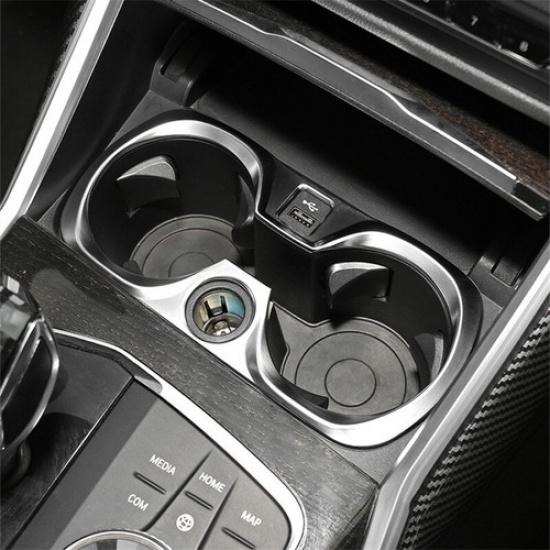 Console Armrest Water Cup Holder Frame Cover Trim For BMW 3 Series G20 G28 19-23