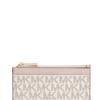 MICHAEL KORS Jet Set Logo Print Contrast Design Coated Canvas Card Holder Small Women's Pink and Beige