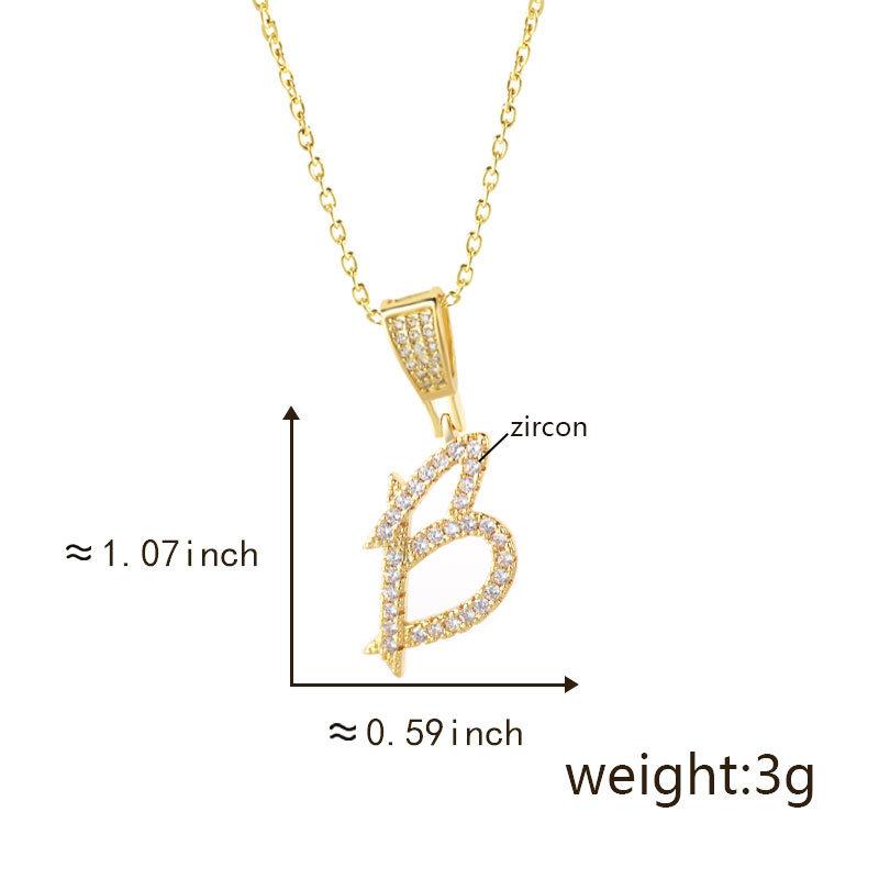 Gold Plated Crystal Initial Letter Necklace Personalized Dainty Name Pendant Jewelry