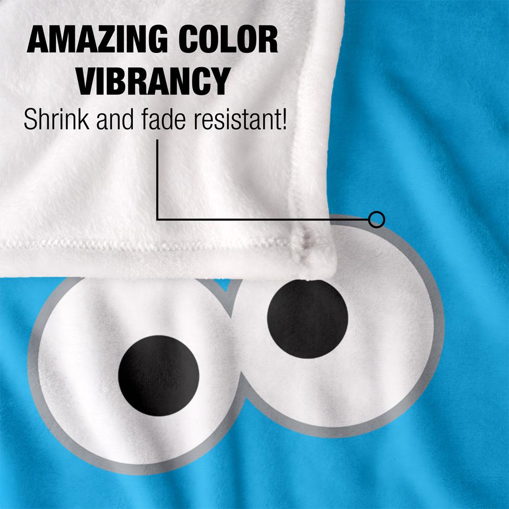 Sesame Street Face Cookie Monster Blanket