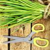 Stainless Steel 5 Layers Kitchen Scissors Scallion Sushi Shredded Tool(Yellow)