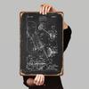 Vintage Clarinet Patent Drawing Metal Tin Sign Wall Art for Living Room Study Bar Decor