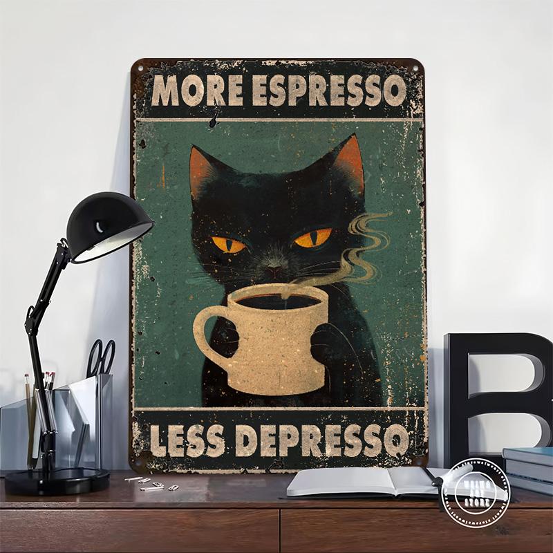 More Espresso Interior Wall Decoration Room Accessories Bedroom Decorations Office Decor Art of Murals House Vintage Metal Plate