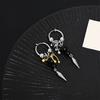 Geometric Cone Earrings Ear Pendant With Stylish Fringe Alloy Punk Accessory For Casual Evening Event