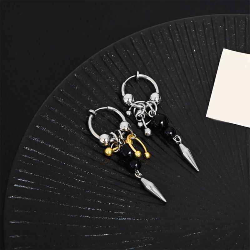 Geometric Cone Earrings Ear Pendant With Stylish Fringe Alloy Punk Accessory For Casual Evening Event