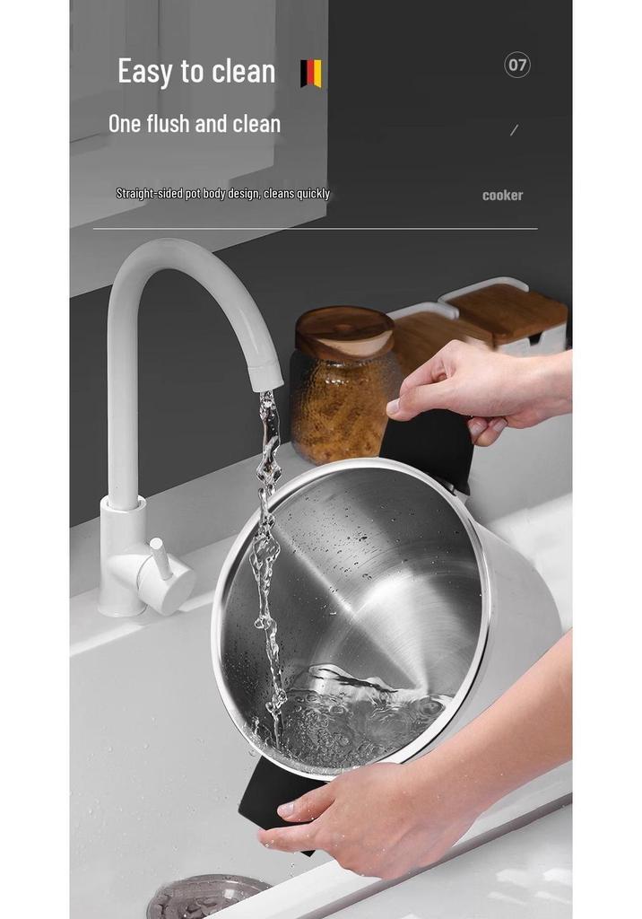 Denifei 304 Stainless Steel High-Pressure Cooker, Gas & Induction-Compatible, Thickened & Explosion-Proof.
