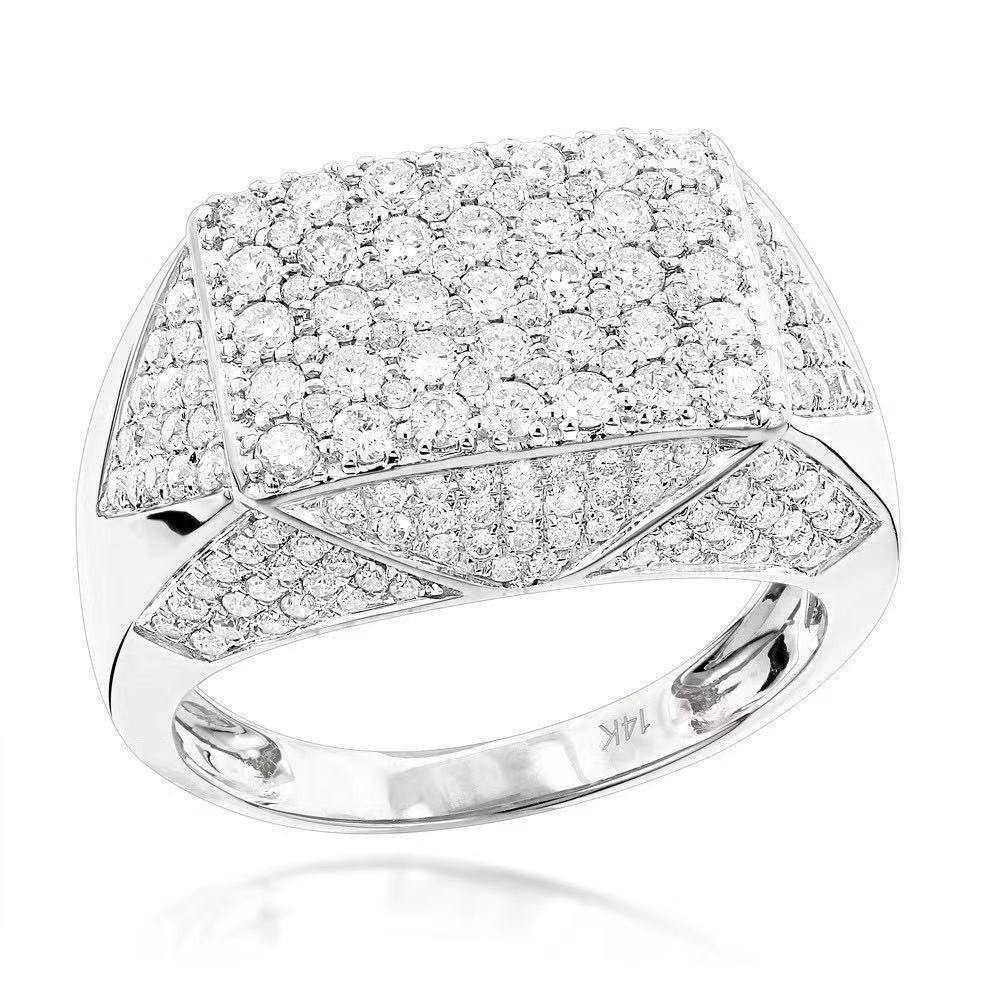 Viya Jewelry Full Of Diamonds Luxury Circle Ring, Lettering Versatile Women'S Ring Accessories
