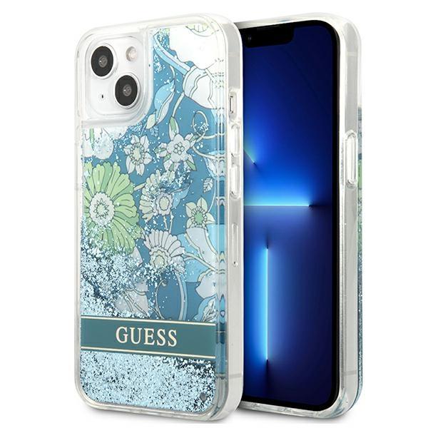 Guess Guhcp13Slflsn Iphone 13 Mini 5,4Zielony/Green Hardcase Flower Liquid Glitter
