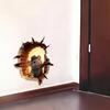3D Mouse Hole Wall Decals Peel And Stick Decorative Wall Stickers Mouse Hole In The Wall Sticker with 3D Effect for Living Room Bedroom Wall Decor