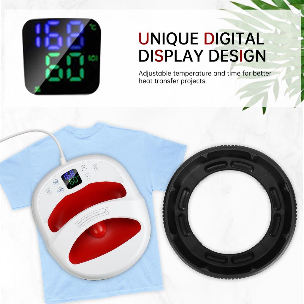 12"×10" Mini Digital Heat Press Machine Portable Heat Press Thermal Transfer For Clothes Bags Hats Pads Leather DIY Home