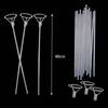10/20/50/100pcs 40cm White Rods With Cup Transparent Balloon Holder Sticks Birthday Wedding Party Ball Accessories 5