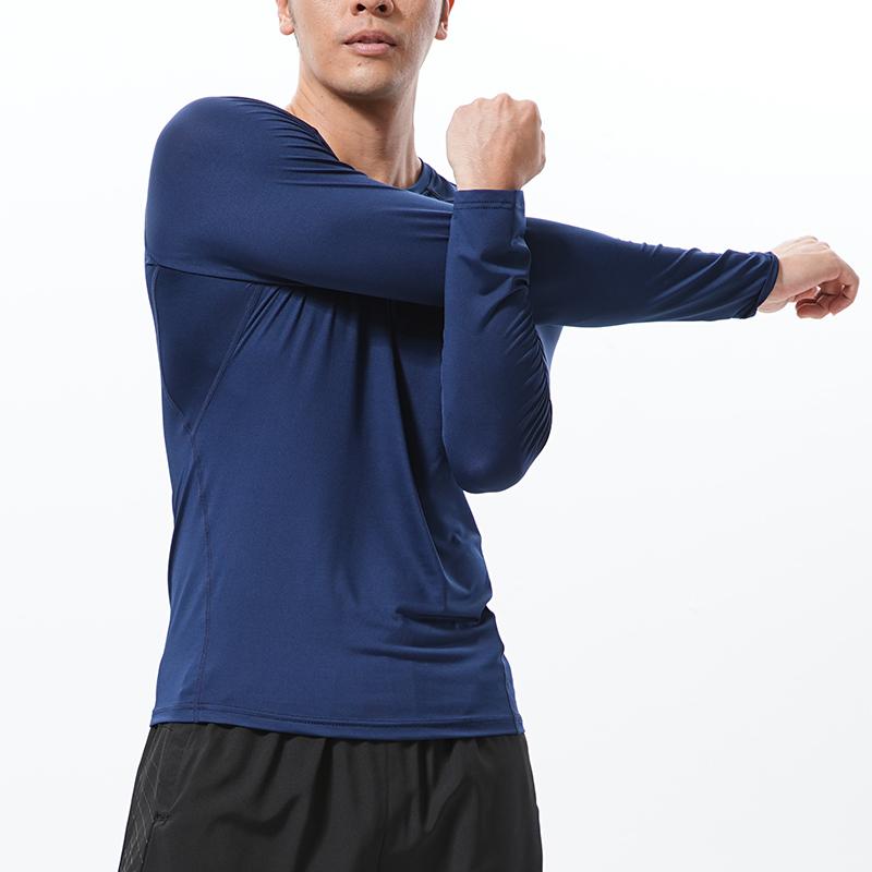 Cămașă cu mâneci lungi, cu uscare rapidă și croială mulată, pentru sport și fitness Nou Toamnă-Primăvară Top cu uscare rapidă și elasticitate ridicată