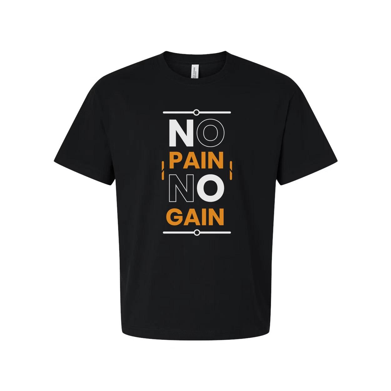 

Графическая футболка No Pain No Gain для унисекс, с коротким рукавом, из хлопка, с жирным Ora M
