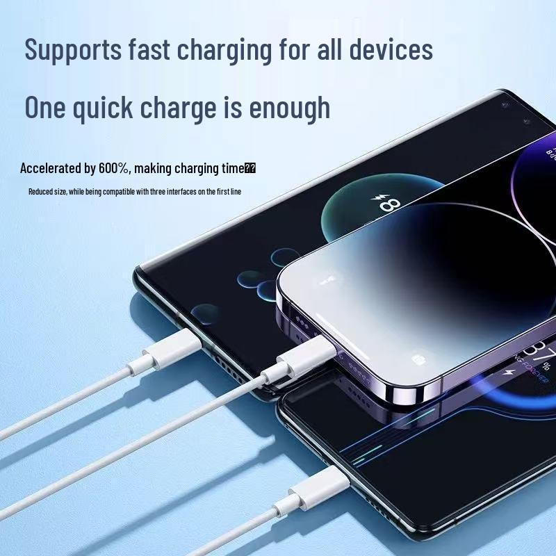 Universal 3-in-1 6A Fast Charging Cable for Huawei, Apple, and Android Devices