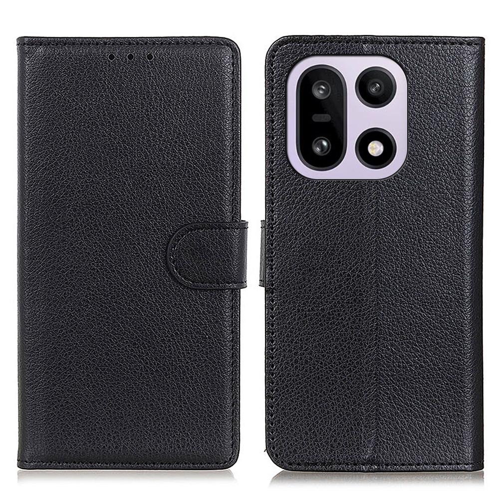 

For OnePlus 15 5G Wallet Case PU Leather Phone Cover Litchi Texture