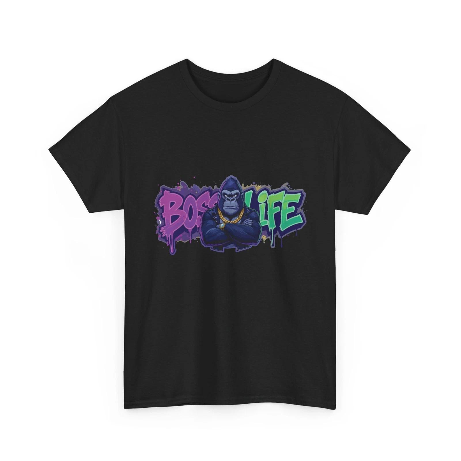 

Boss Ape Graffiti T-Shirt Colorful Ape Animal Streetwear Graphic Tee 2XL