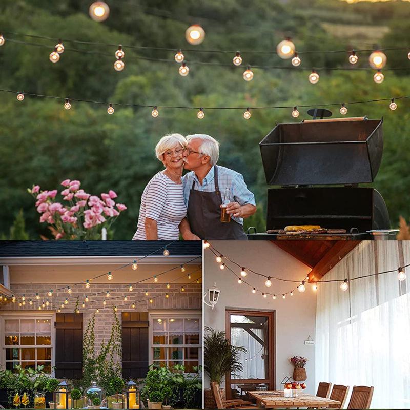 Waterproof Outdoor G40 Tungsten String Lights for Courtyard, Camping, and Christmas Decoration