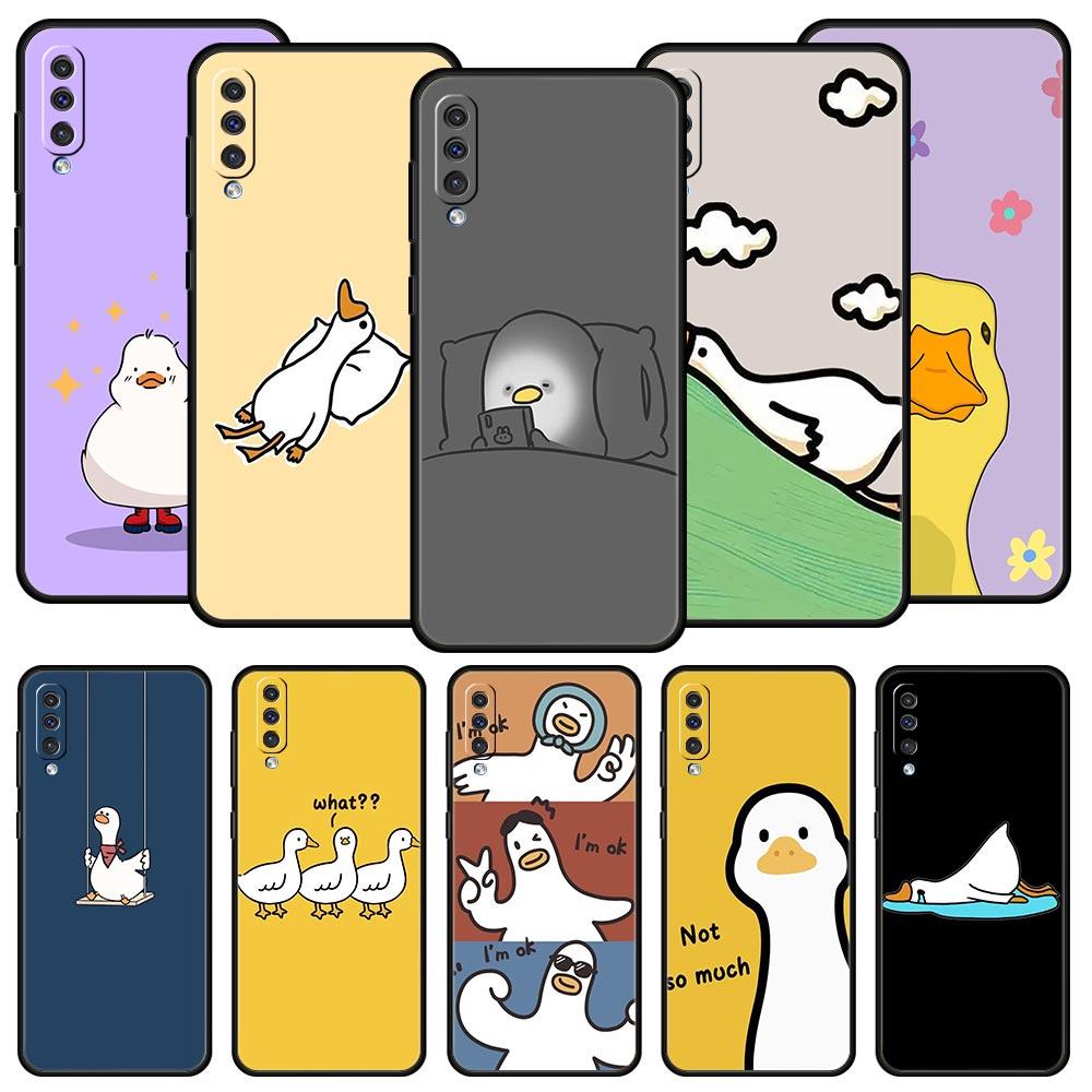 Süße Cartoon-Ente Handyhülle Für Samsung A54 A52 A24 A14 A50 A70 A10 A30 A40 A20S A20E A06 A12 A22 A34 A42 A32 5G A04s A16 Abdeckung