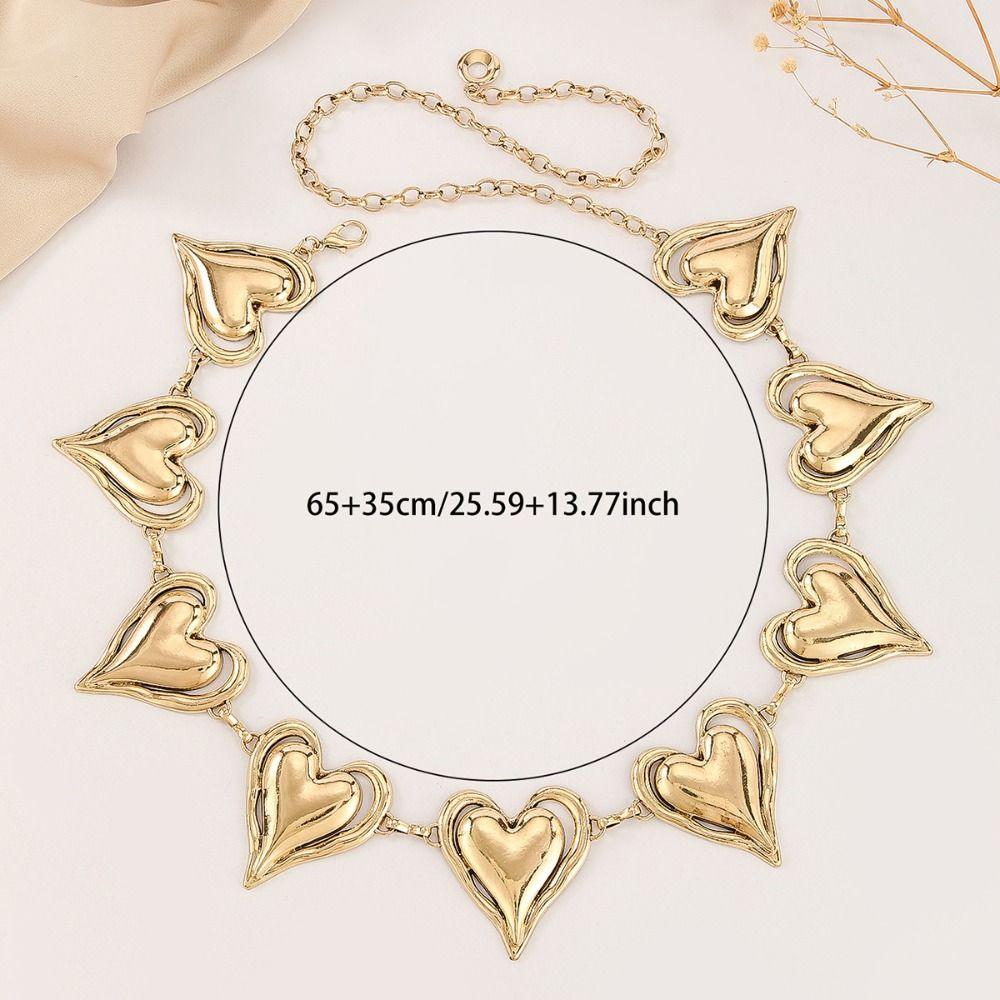 Versatile Heart Waist Chain High-End Metal Waist Chain  Women's Waist Clothing Accessories