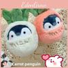 Penguin Cartoon Carrot Plush Keyring With Embroidered Detail For Kids Collectors