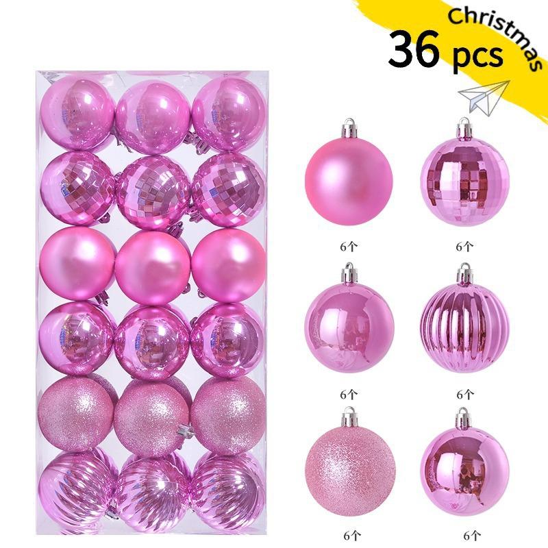 24/36Pcs Christmas Decoration 3/4CM Balls Hanging Christmas Tree Pendants Ornaments for Home Party Decor New Year Gift Accessory