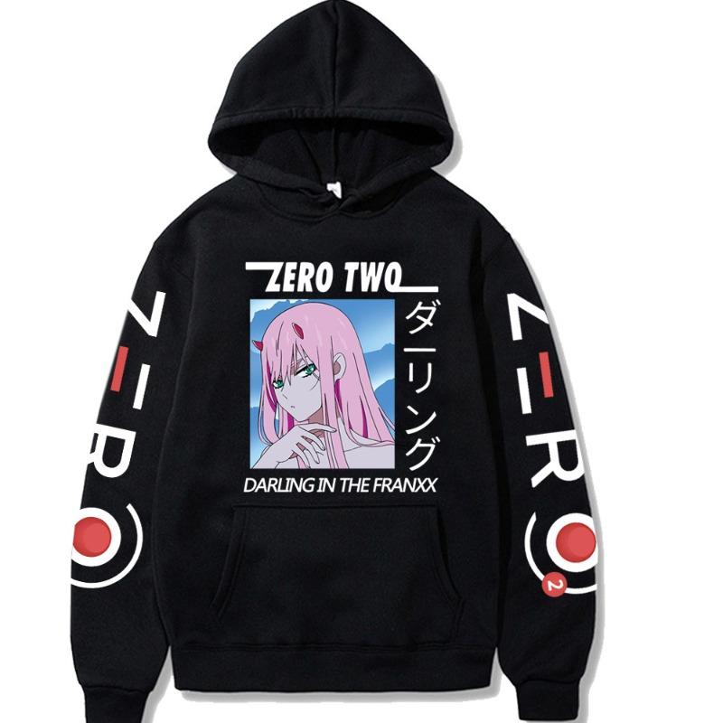 Zero Two Darling in The Franxx Hoodies Men Long Sleeve Sweatshirts Women Casual Harajuku Streetwear Pullovers Sudaderas