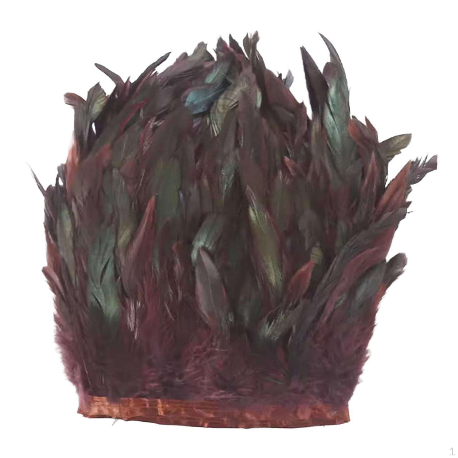 

Бахрома из перьев, отделка для шитья, цветные перья из хлопьев индейки, искусственная бахрома, для коричневый