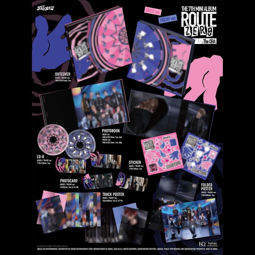 [Pre-order] Xikers 7TH MINI ALBUM [ROUTE ZERO  The ORA] (TRICKY Ver. / HIKER Ver.) + Free Gift