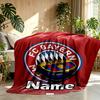 Custom Name Personalized FC Bayern Print Blanket, Home Decor, Bedroom, Sofa, Camping, Couch, Gifts for Birthday Christmas