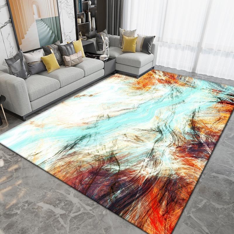 Living Room Carpet Decoration Large Rug Ethnic Style Bedroom Rug Washable Entrance Doormat Anti-slip