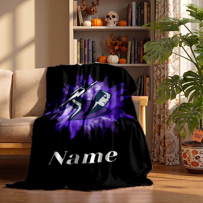 Melbourne Storm Custom Flannel Blankets Soft Warm Cozy Throws for Home Decor Holiday Gifts