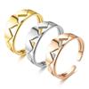 18K Gold Non-fading Titanium Steel Couple Ring - Korean Simple Peach Heart Design