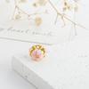Gold Plated Heart Flower Clip Charm Beads Dangle For Snake Bracelet Necklace DIY Jewelry Women Gift Sparking