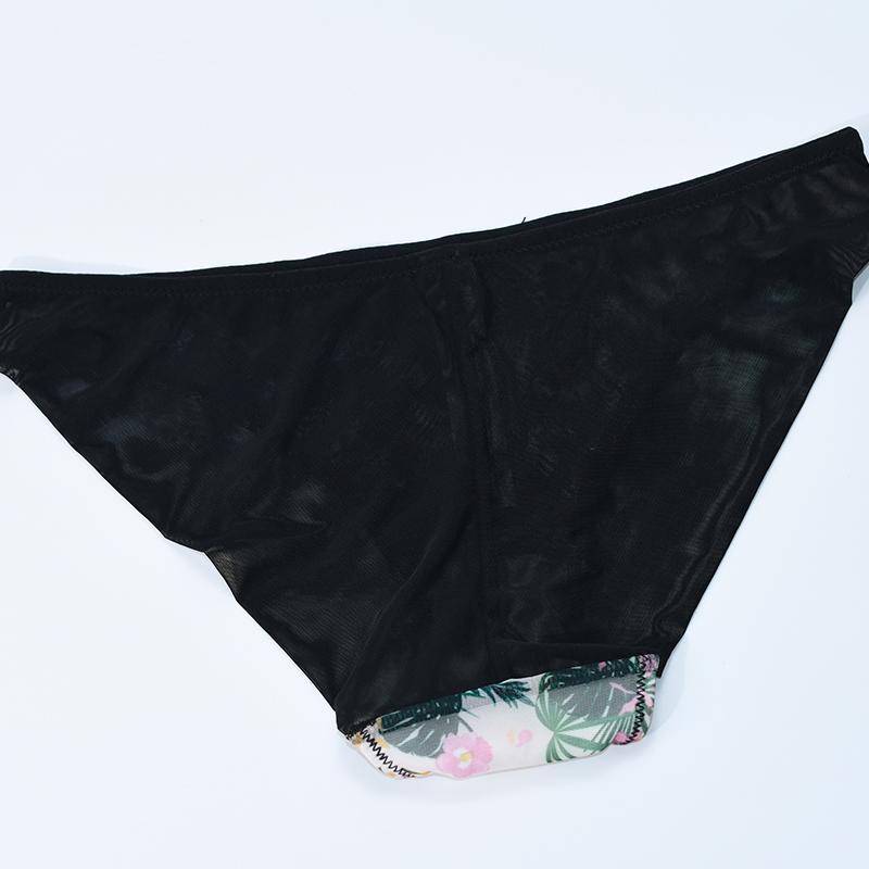 DKGEA Sexy undertøyssett tykke kvinner push up bh utskrift blonder dameundertøy