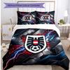 Ensemble de literie imprimé Football Autriche 3 pièces Ensemble de couvre-lit douillet et respirant comme cadeau de pendaison de crémaillère ou de vacances