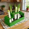 Scallion Planter Hydroponic Soil-Free Regeneration Planter Multi-Slot Scallion Regrowth Planter for Kitchen Countertop Window Sill