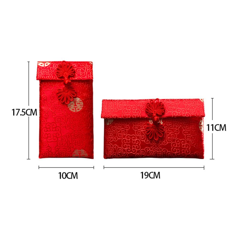 Chinese Brocade Red Envelope Bag Spring Festival Luck Red Packets Bag 2026 New Year Decoration For Chinese Wedding Birthday