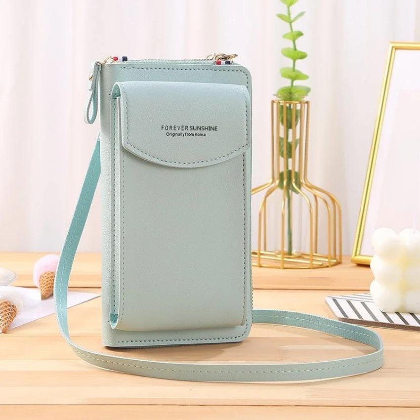 New Mobile Phone Bag Women's Fashion Versatile Korean Mini Messenger Bag Student Large Capacity Multi Card Wallet Card Bag Women