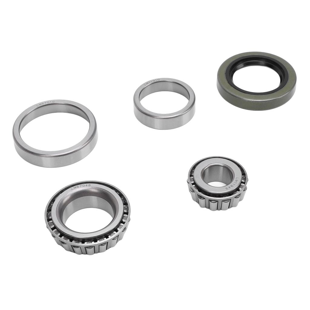 5PCS Trailer Wheel Bearing Kit Steel Alloy Trailer Axle Wheel Hub Bearings Set with Protector and Oil Seal