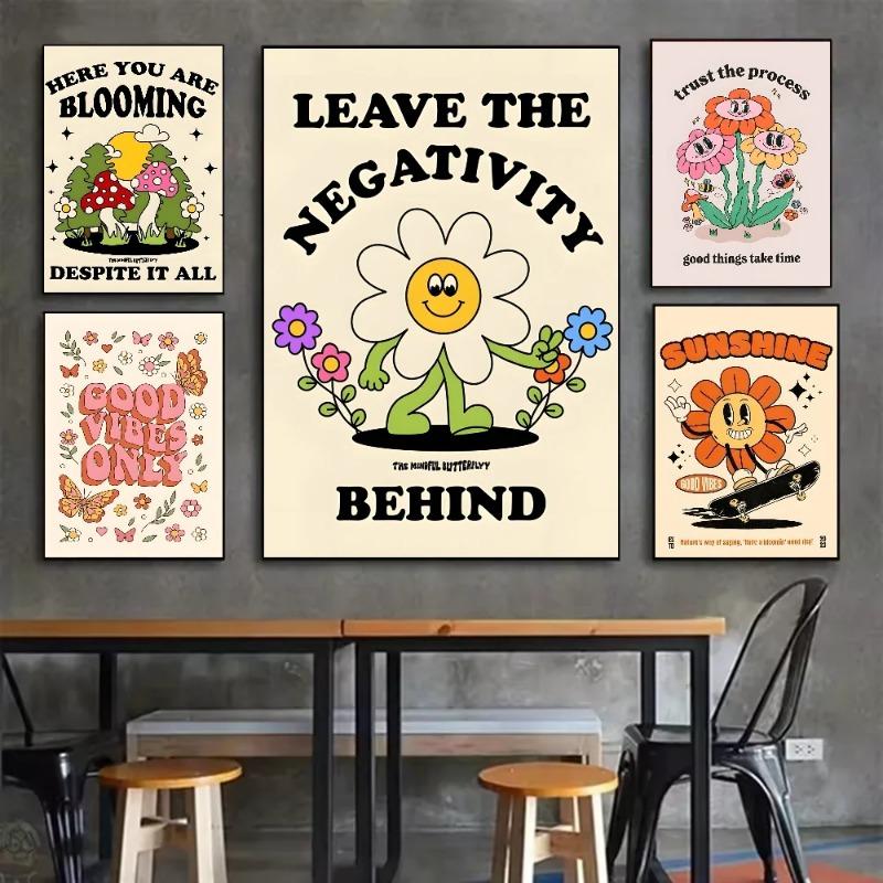 Aesthetic Colorful Danish Poster HD Art Sticky Wall Waterproof Home Living Room Bedroom Bar Aesthetic Decoration