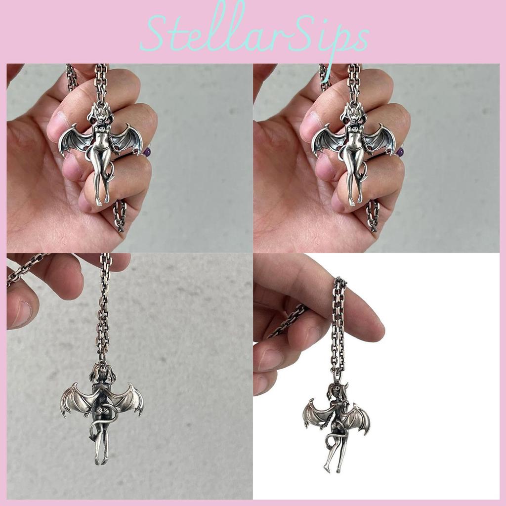 Fashion Angel Pendant Chain With Electroplated Zinc Alloy For Lovers And Friends
