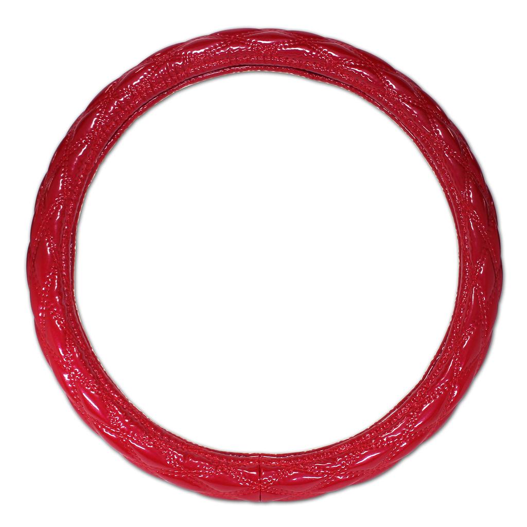 Fluffy Steering Wheel Cover Truck Red 41cm Large Dump Bus Steering Wheel Cover Enamel Quilted Steering Wheel Cover Truck Accessories