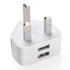 Mains 3 Pin Plug Usb Adaptor Wall Charger Travel Charging Cable F Iphone Samsung