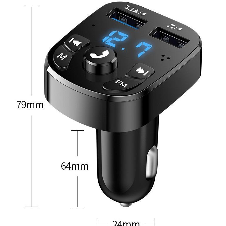 Multi-Function Car Bluetooth Receiver & MP3 Player with Lossless Sound and Fast Charging