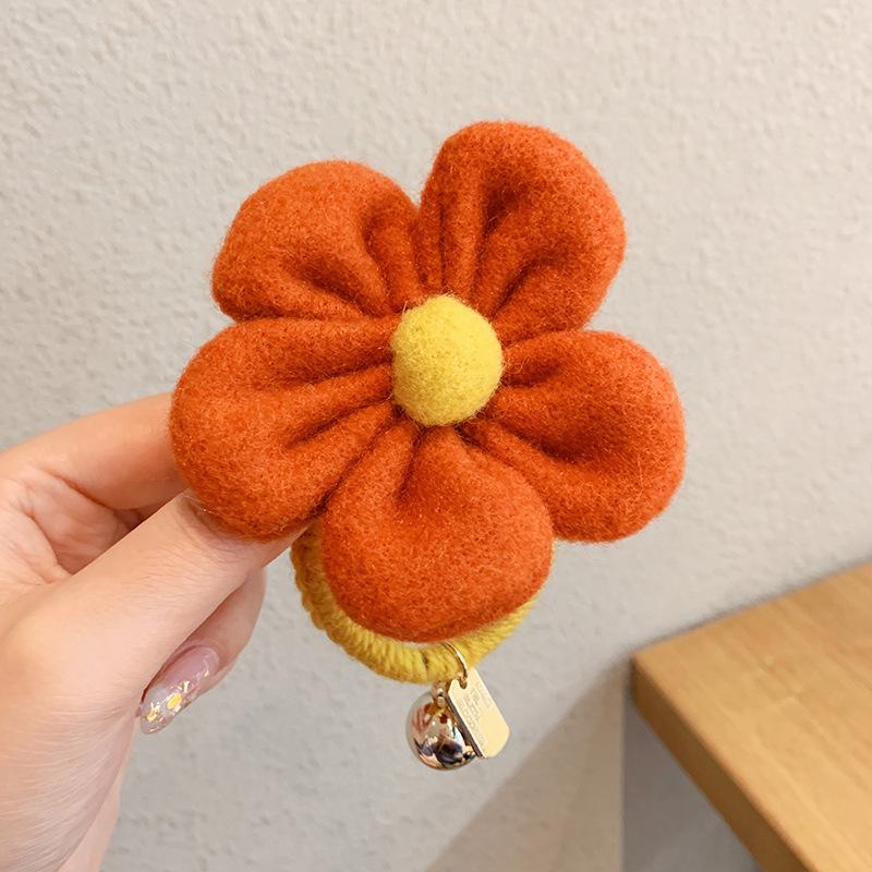 Buy 1 Pcs Hair Ring Plush Flower Hair Clip Hair Tie Ponytail Holder