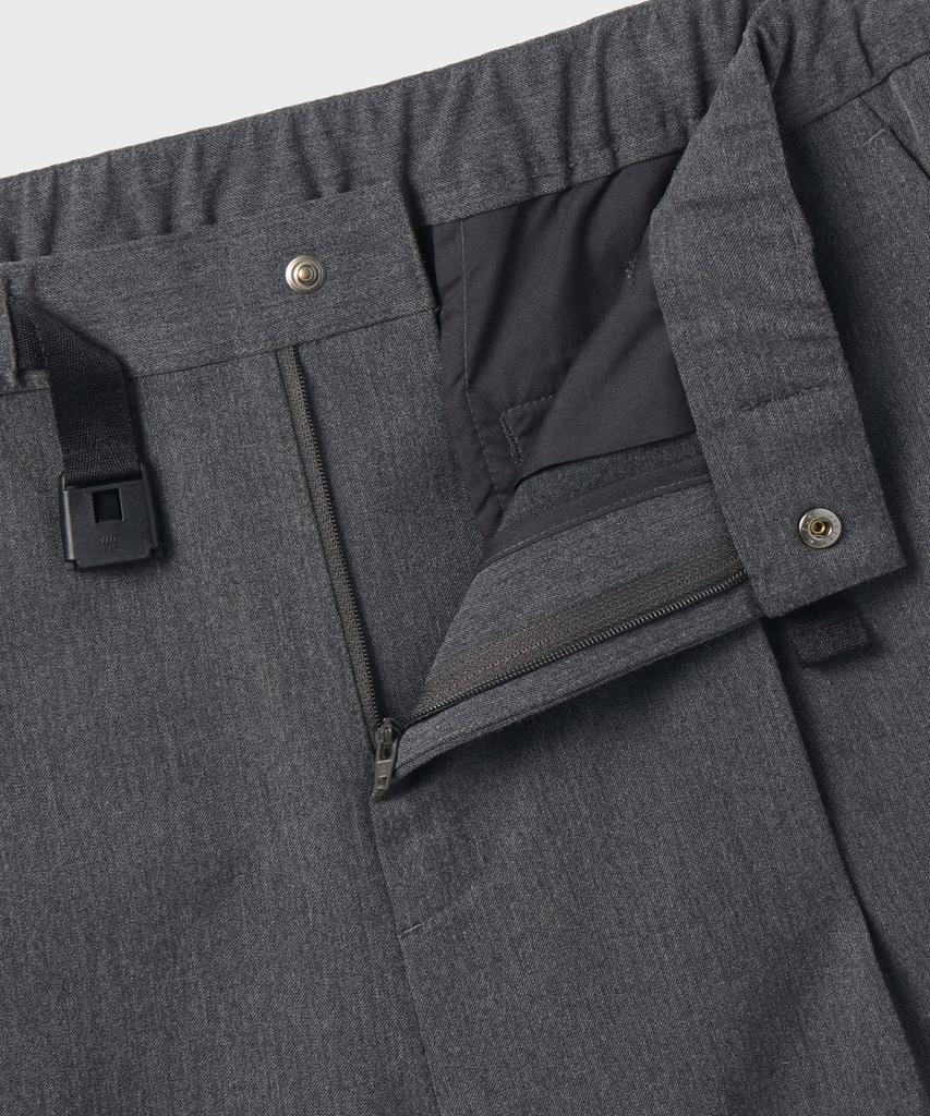 MUSINSA STANDARD Wide Webbing Belted Slacks [Medium Gray]