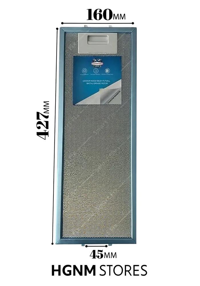 1 pc. Mesh. Filter for drawing 427x160 mm Fat-trapping. Metal