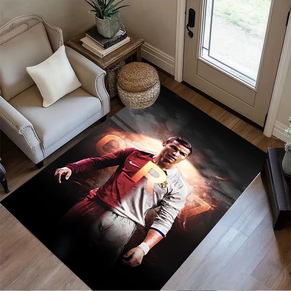 Ronaldo Cr7 Legend Floor Rug Office Rug Suitable for Bedrooms Dining Room Decorate Room Playrooms Anti-slip Rug Office Home Decor